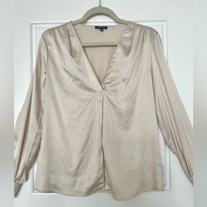 Dynamite satin cream blouse